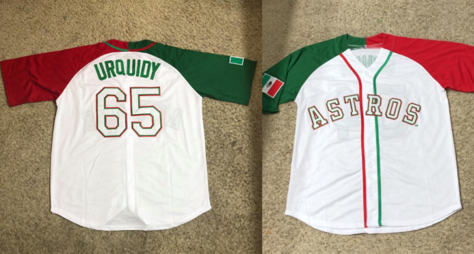 Men's Houston Astros #65 José Urquidy Mexican Heritage Culture Night Stitched Jersey Men's Houston Astros #65 José Urquidy Mexican Heritage Culture Night Stitched Jersey